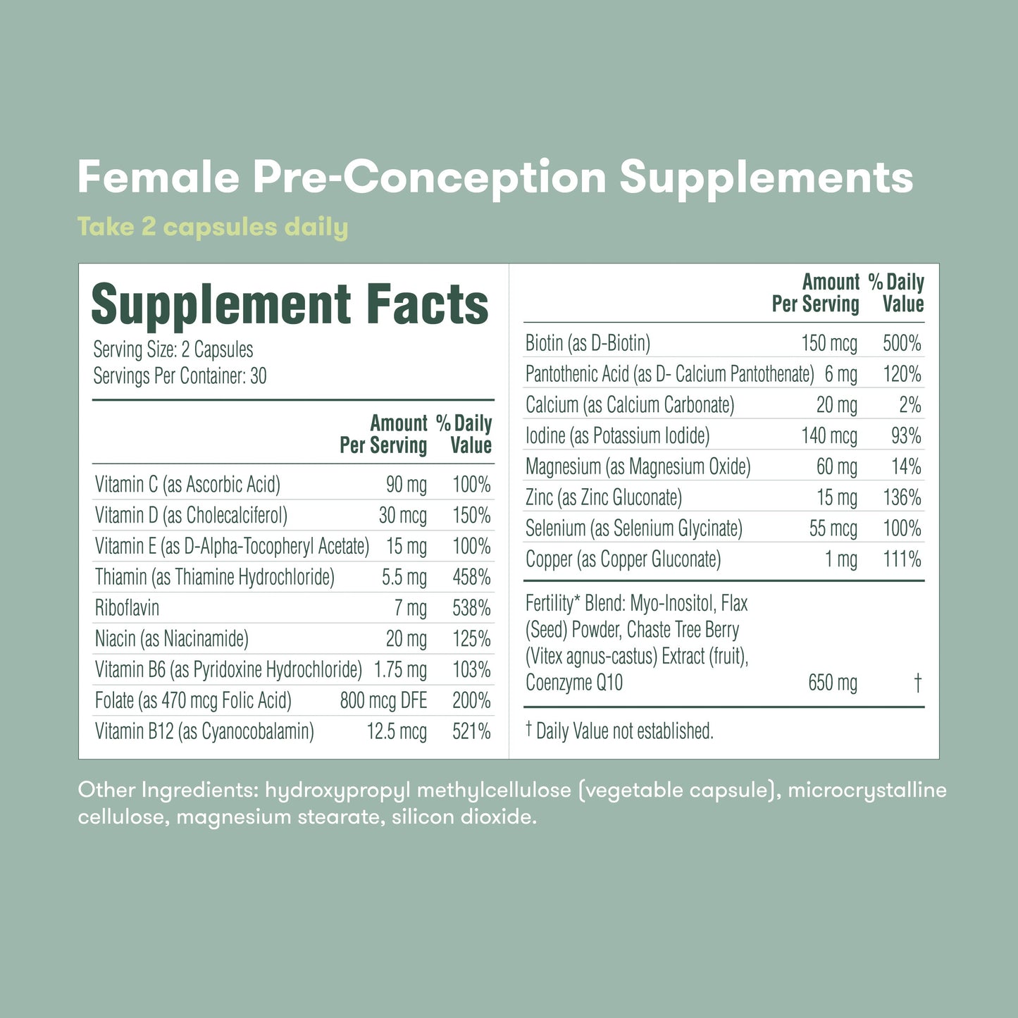 Female Pre-Conception Supplements