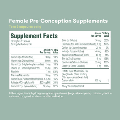 Female Pre-Conception Supplements
